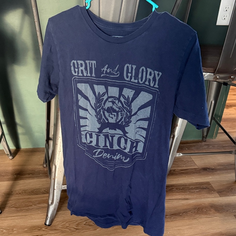Cinch Navy Graphic 'Grit and Glory' Short Sleeve Tee